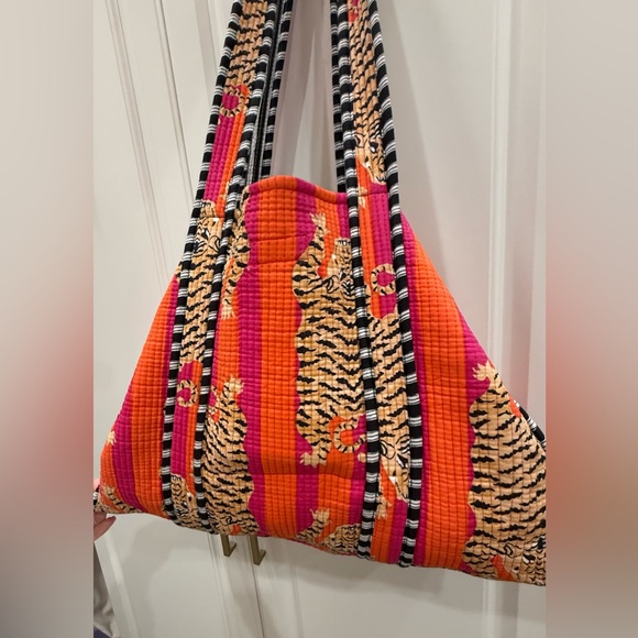 Vibrant Orange and Pink Tote Bag - Picture 4 of 13